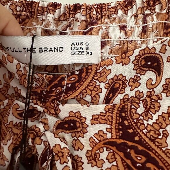 Faithful The Brand Juniper Midi Paisley Dress, Size 2 NWT - Picture 5 of 9